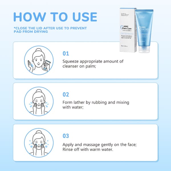 KOEC Poretilpassende Ansiktsrensesett Bubble Mask
