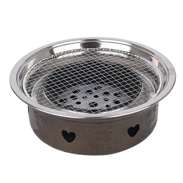 Rund grillrist i rustfrit stål, non-stick grillbageplade 33cm
