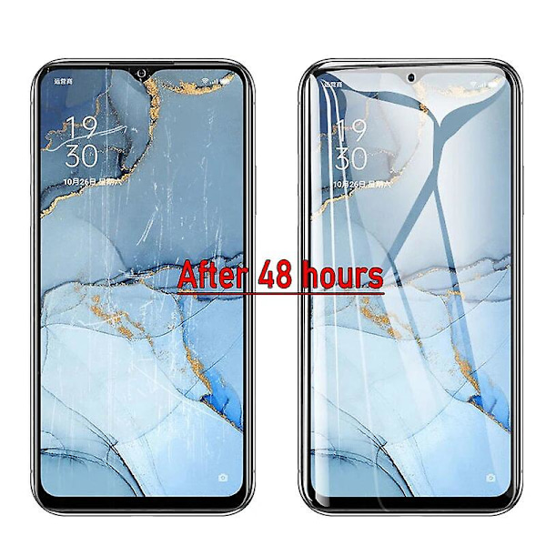 4 KPL Hydrogel-kalvo Realme 6 Pro -puhelimelle, täysliimattu geelinäytön suojakalvo, ei karkaistua lasia