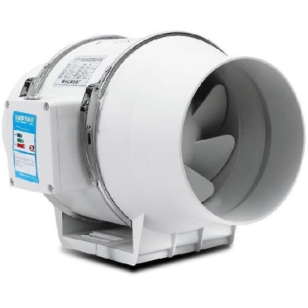 Udstødningsrørsventilator Rørventilator Inline Kanalventilator Ventilationsudsugningsblæsere Stille til Kanaler 5 Tommer White 5 Inches
