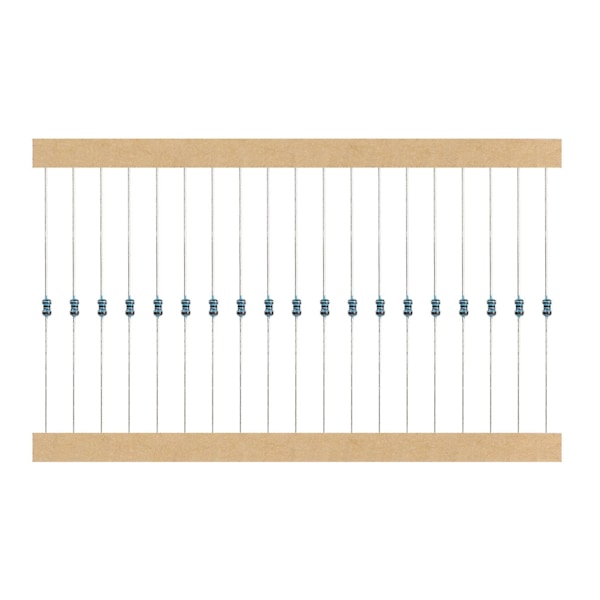 2600 stk. 130 værdier 1/8W 0,125W 1% Metalfilmmodstande Assorteret pakkesæt Modstandssortimentsæt Faste kondensatorer