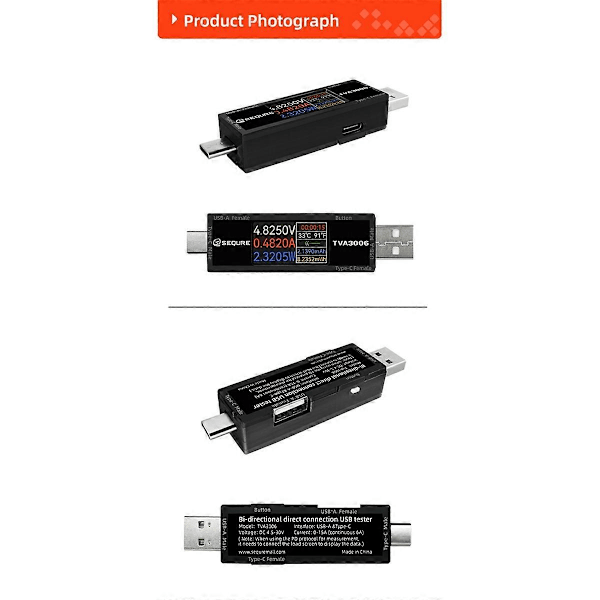 TVA3006 Högprecisions Volt-Ammeter Effektmätare