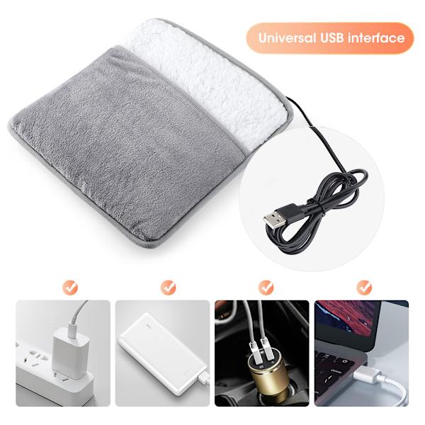 Sähkölämmitteinen jalkojenlämmitin, jossa on vakio lämpötila, USB-liitäntäinen jalkatyyny ilman vettä