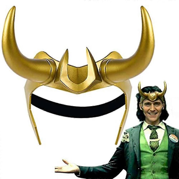 Loki Krone med Hornmasker Supervillain Hjelme Maskerademaske