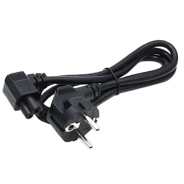 EU-pistoke 2-nastainen 4,8 mm - C5 90 asteen/kulman apilanlehtijohto virtajohto PC-näyttöön