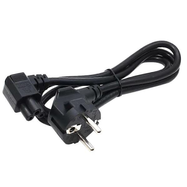 EU Plugg 2 Pin-4.8mm til C5 90 Grader/Vinkel Kløverblad Ledning Strømkabel Ledning PC Skjerm