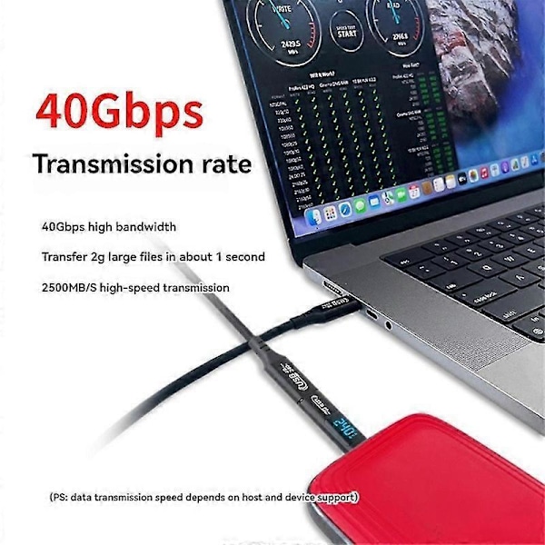 USB C OTG Adapter Typ C till USB Typ-C 40Gbps 240W Digital Display OTG Adapter Dataöverföringsadapter