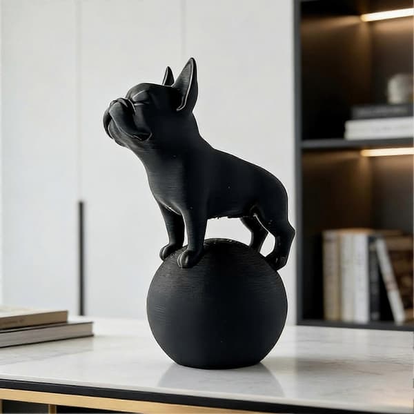 3D-printet Bulldog - til hylden - stående White