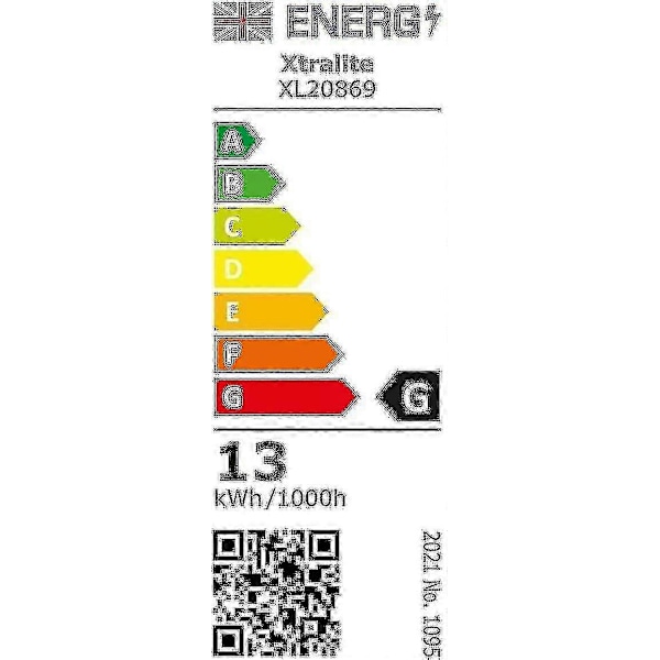 Xtralite 13w CFL Daglyslys Pære, 4 Pins, 2G7 Fatning (6400k)