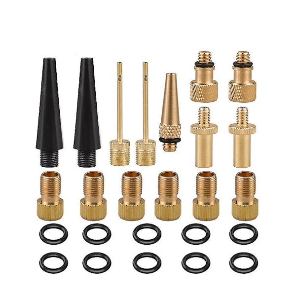 25 stk. Sykkelventiladapter Sykkelventilmanifold Ventiladapter Sv Av Dv Sykkelpumpe Inflator Passer