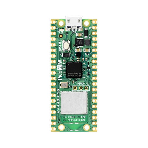 För Raspberry Pi Pico 2 W Mikrokontrollerkort, 2.4GHz 802.11n Trådlöst LAN WiFi 4 och Bluetooth 5.
