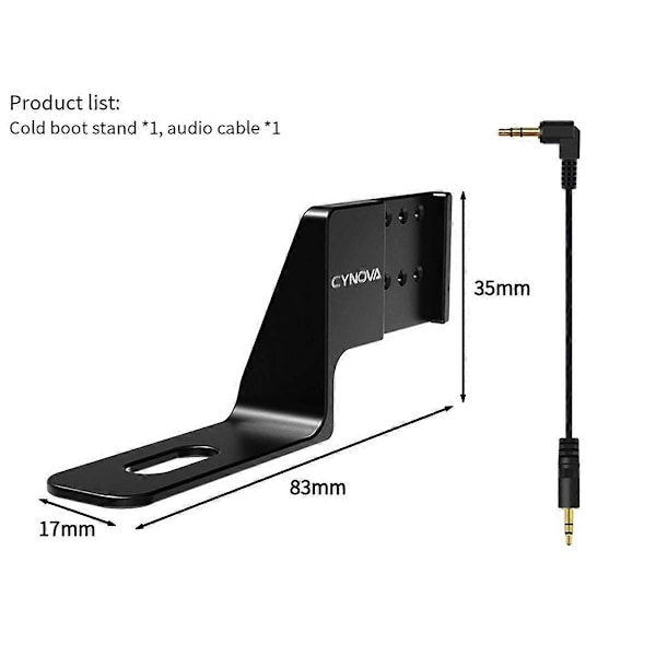 CYNOVA Usynlig Mikrofon Cold Shoe for Insta360 X4 / X3 / ONE X2