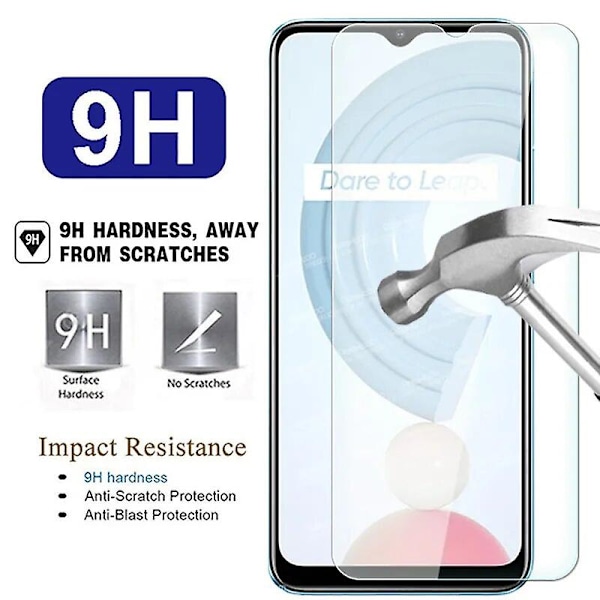 4 kpl karkaistua lasia Oppo Realme C3 -puhelimelle, suojakalvo