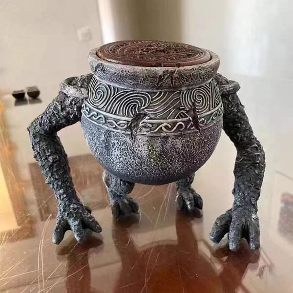 Elden Ring Pot Boy Statue med indbygget LED-lys, Elden Ring Samlerobjekt for spillere (YJD)