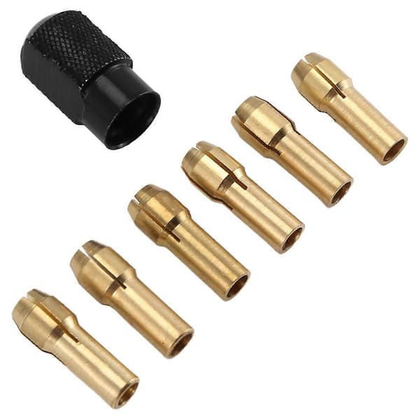 7 stk. messingpatroner til Dremel 1.0/1.6/2.0/2.4/3.0/3.2 + til Dremel Check M8X0.75