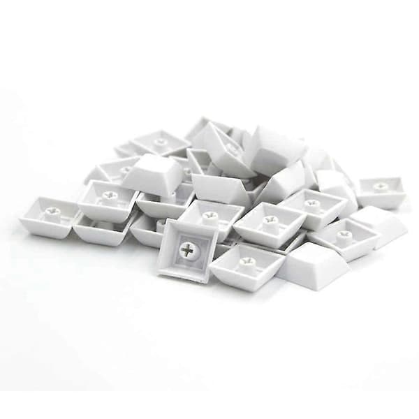 37 stk. PBT DSA 1u keycaps til Cherry MX custom keycap sæt, hvid