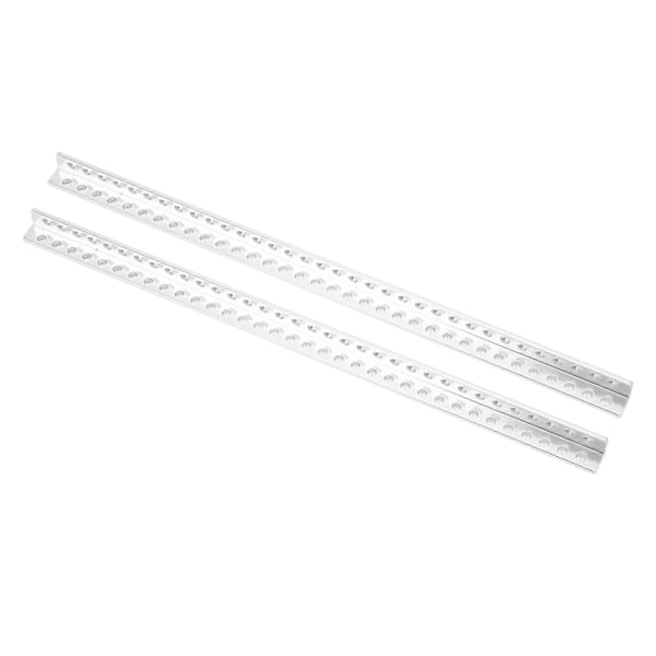 Alumiininen L-muotoinen palkki 12x12mm, 34 reiällä, 2kpl - Robottitarvikkeet