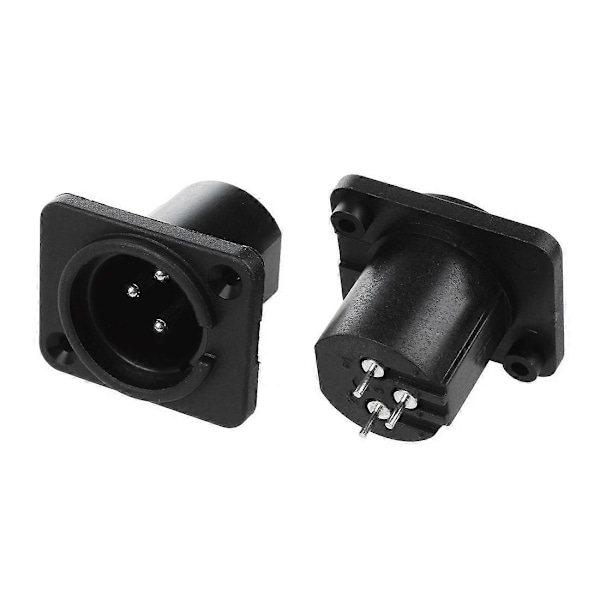 XLR Hanplugg Rak Panelmonterad Kontakt 10 Stycken
