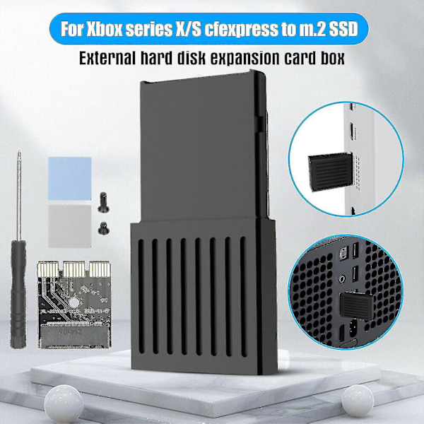 Bärbara 1 TB Externa SSD-enheter Passar Xbox Series X/s, Extern Värddisk Konverteringsbox M.2 Expansionskort Box 32g Bandbredd