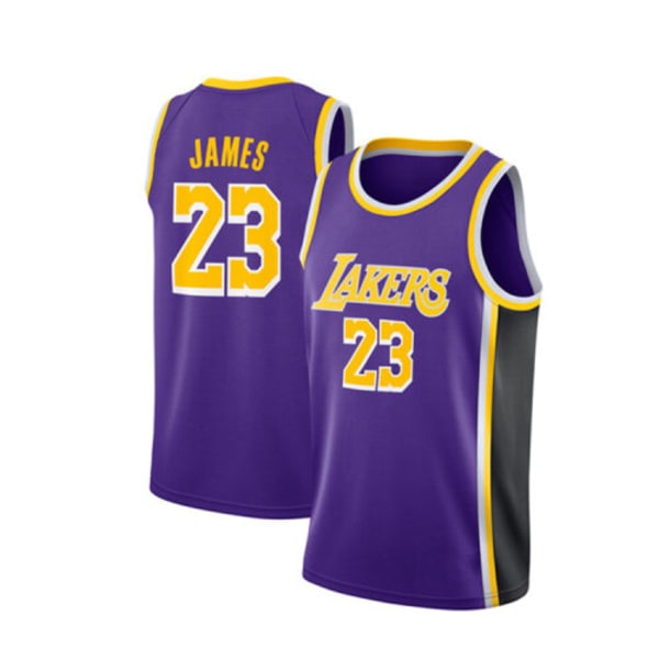 Lakers #23 Ärmlös baskettröja för vuxna purple L