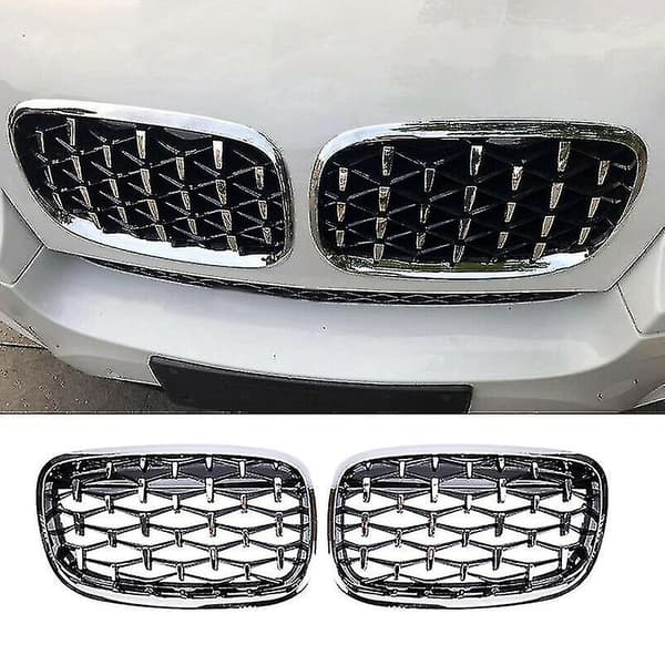 Bil Silver Främre Mittre Grill Ersättning För X5 E70 / X6 E71 2008-2013