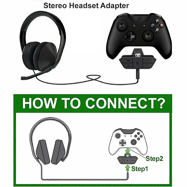 Stereo Headset Adapter til Xbox One og Xbox Series X S Controller - til Xbox One og Xbox Series X