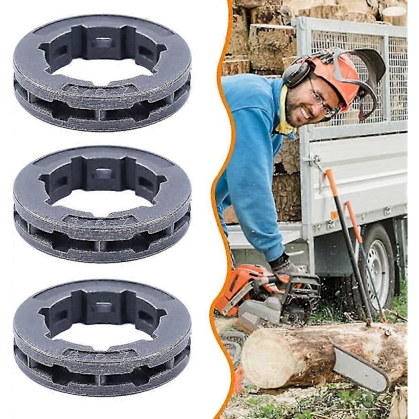 3/8\" 7t Ketjupyörän Rengas 22mm Husqvarna 362 365 371 372 Stihl 046 064 066 Ms361 Ms362 Ms440 Ms441ect Moottorisahaan, 4kpl