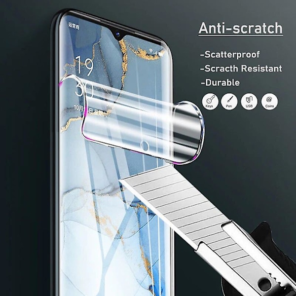 4 KPL Hydrogeelikalvo Realme 11:lle, täysliimattu geelinäytönsuoja, ei karkaistua lasia