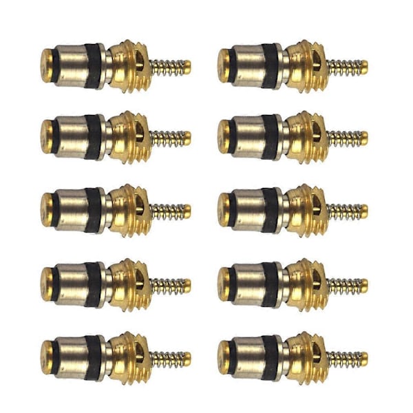 A/C Bil Automotive Luftkonditioneringsventil Kärna Mässing UNIVERSAL.(guld)(10st)