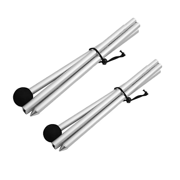 Strandtältstänger Ersättning 2-pack Vikbara Portabla Aluminiumlegering Reparations- och Fixeringstillbehör