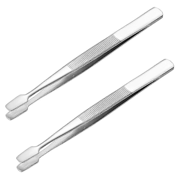 2 stämpeltänger för frimärkssamling, filateli, samlare (silver)