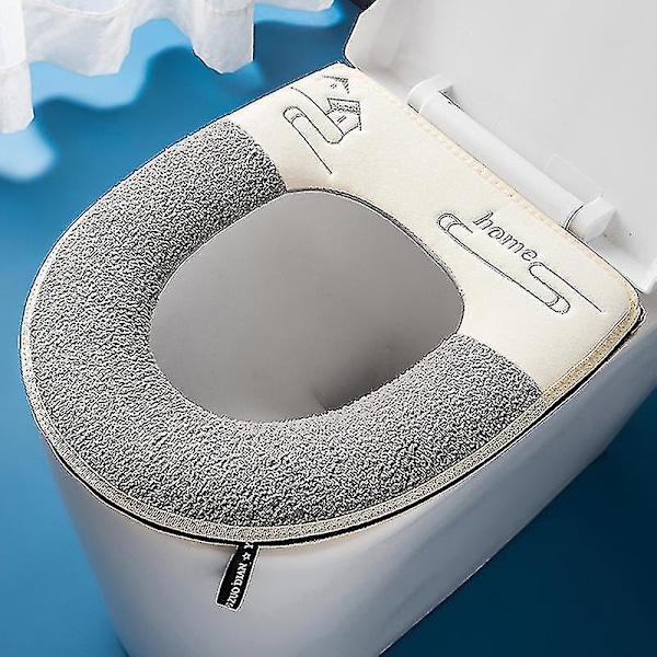 Vinter Varmt Toiletsædebetræk Toiletmåtte Vaskbart Badeværelsestilbehør Blød Plys