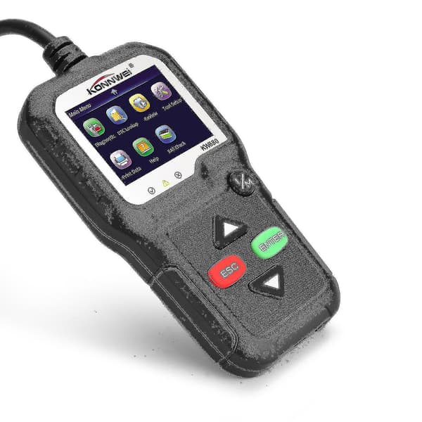 Konnwei Kw680 Professionel Obdii/eobd Scanner Obd2 Can Bus Kode Læser Med Tft Farveskærm - Rød--sort