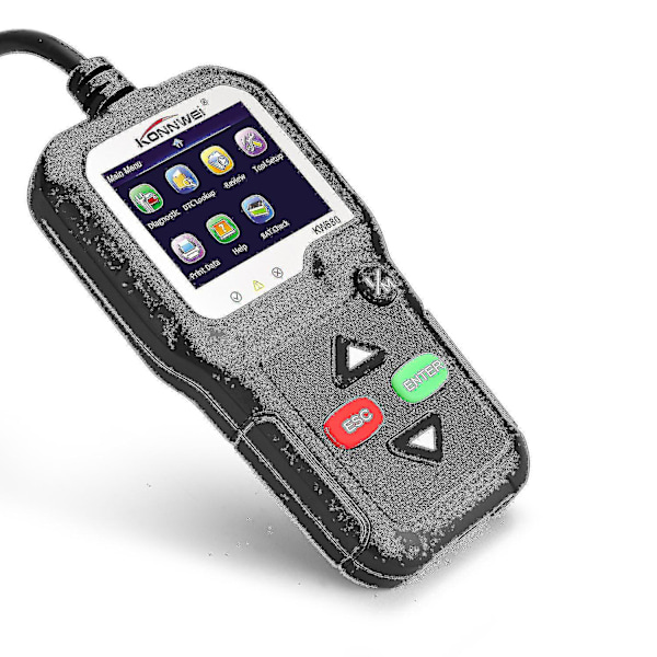 Konnwei Kw680 Professionell Obdii/eobd Scanner Obd2 Can Bus Kodläsare Med Tft Färgskärm - Röd--svart