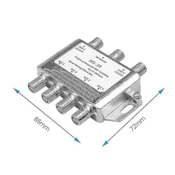 Ms34ez 3x4 Satellit Multiswitch Splitter Fta Tv Lnb Forswitch Cascade Satellit 3 Ind 4 Multiswitch