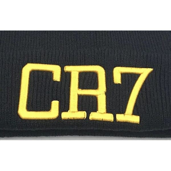 Ronaldo CR7 tredimensionell broderi hatt höst och vinter varm pullover ullhatt stickad mössa grå