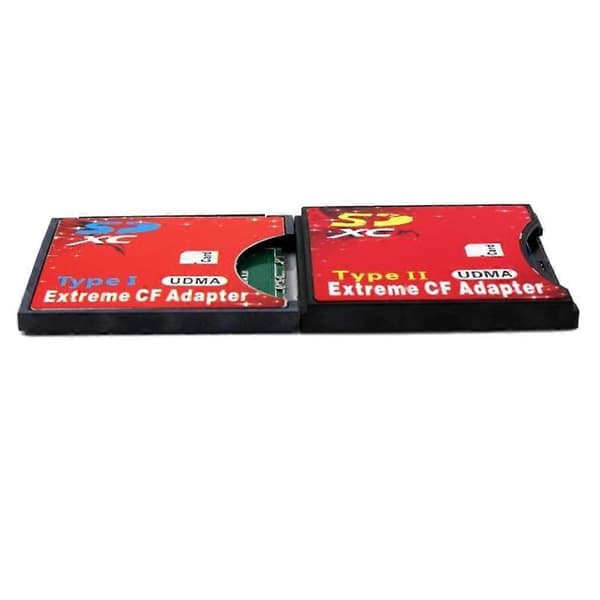 Ny SD till CF-kortadapter Stöder Trådlöst WIFI SD-kort Typ i Adapter SLR Kamera Röd