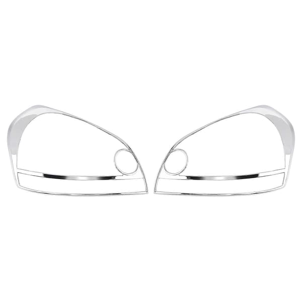 Bilfrontlyktdeksel Lykteramme Dekor Kompatibel med Hyundai Tucson 2006 2007 2008 2009 Silver