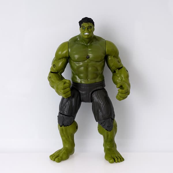 Avengers lysende figurer: Captain America, Spider-Man og Iron Man samleobjekter Hulk (joints movable)