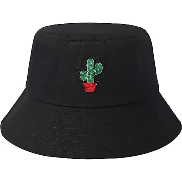 Sommarhatt i bomull för män och kvinnor (kaktus svart)