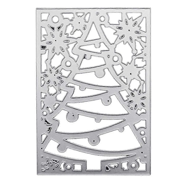 Julgran Skärmall Stencil För DIY Julklappspaket Ornament