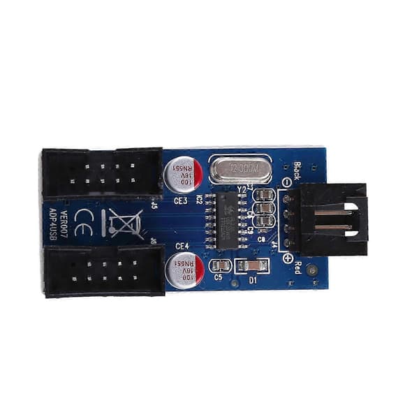 Moderkort USB 9-Pin Header Hub Hane 1 till 2 Hona USB 2.0 Splitter Förlängning