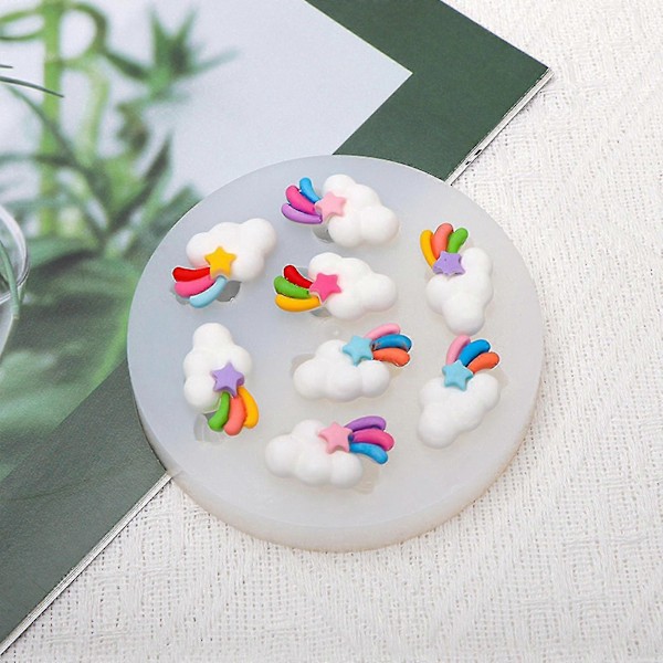 Regnbue Skyer Epoxy Resin Form DIY Støbeform Telefon Til Etui Dekorationer Form
