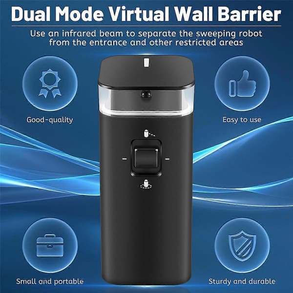 2-pack Dual Mode Virtuell Navigationsvägg Barriär för 600/700/800/900/E/I/S Serien Robotdelar