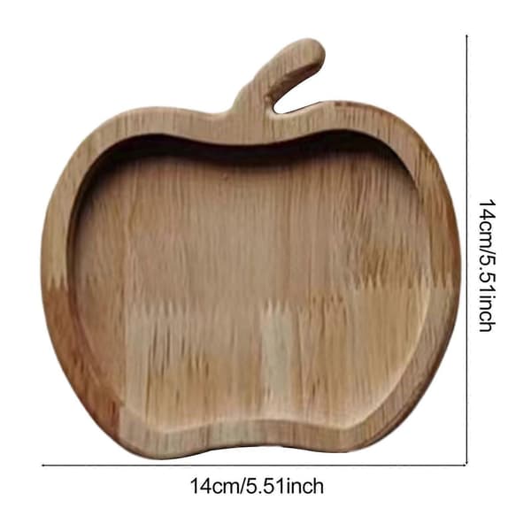 Snackbricka i trä med dold låda för ost, nötter och aptitretare apple