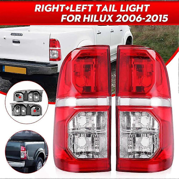 2 stk. Baklykter Bremselys Uten Pære for Toyota Hilux 2005 - 2015