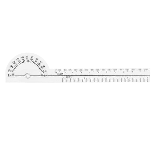 Transparent Goniometer Protractor 180 Ledrörelseomfång Fysioterapi Linjal