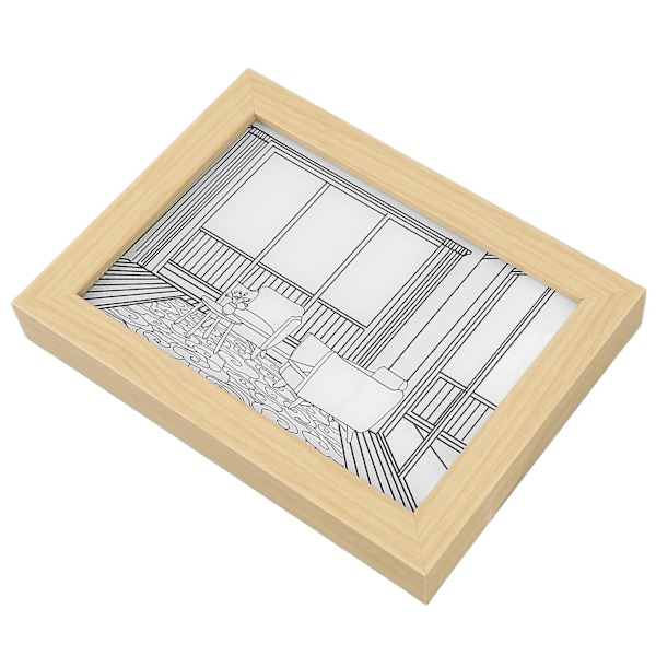 Dekorativ Ljusmålning 3 Ljuslägen LED Belysning Målning Dekoration för Vardagsrum Väggkonst Dekoration S 23,1x17x3 cm