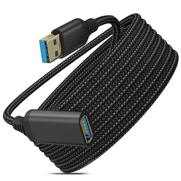 USB 3.0 Typ A Hane-Till-Hona Förlängningskabel, Slitstarkt Flätat Material, Hög Dataöverföringskabel