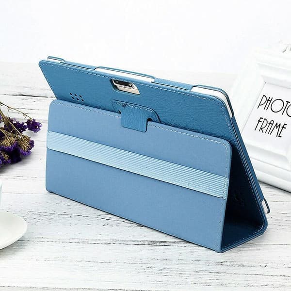 Universal 10/10.1 tommer læderstativcover til Android Tablet 24X17cm PC beskyttelsescover Black